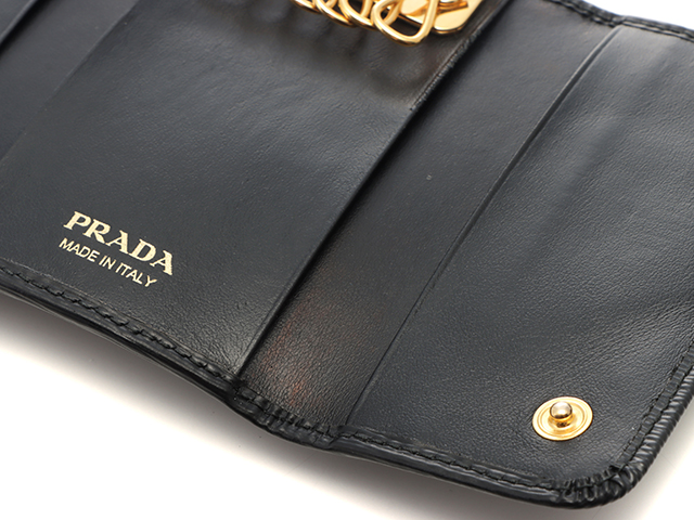 PRADA プラダ 6連キーケース ブラック ヴィッテロムーブ 1PG222