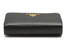 PRADA プラダ 二つ折財布 サフィアーノ 1ML225 ブラック【433