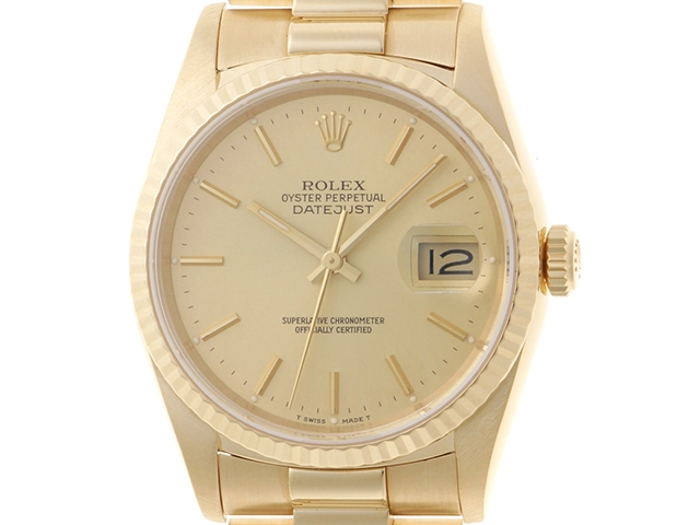 ROLEX ロレックス ギャラ有 R番 デイトジャスト 16238 イエロー