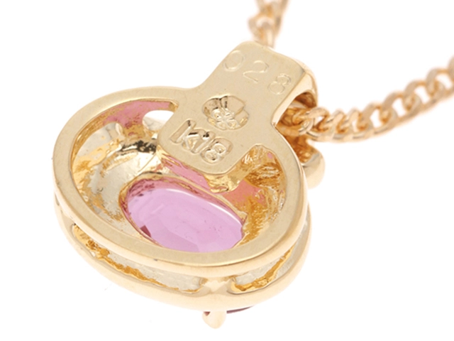 JEWELRY　ジュエリー　ネックレス　K18　ルビー0.28ct　約2.6g　2143600387312【207】