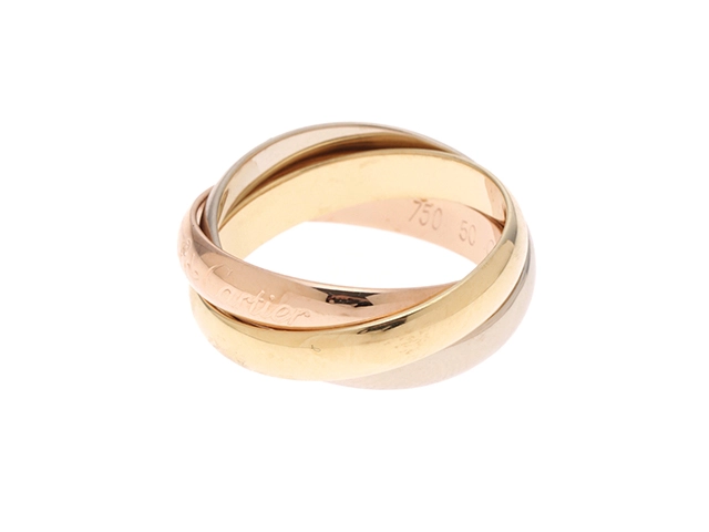 Cartier カルティエ トリニティ リング 旧型 50号 K18YG/PG/WG 1999年正規品 【472】SJ