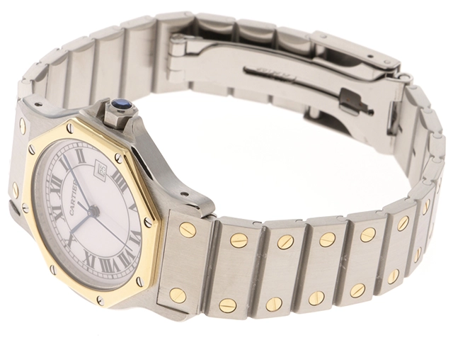 Cartier　カルティエ　サントスオクタゴンLM　SS/YG　自動巻き　男女兼用　【430】　 2143600388944