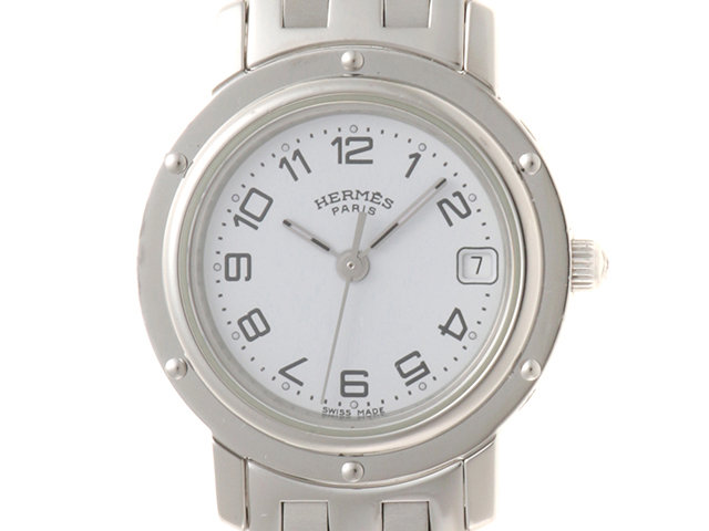 HERMES エルメス クリッパー CL4.210 ステンレススチール クォーツ