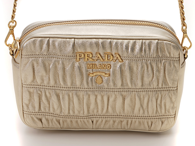 プラダ PRADA ゴールドミニショルダーバッグ