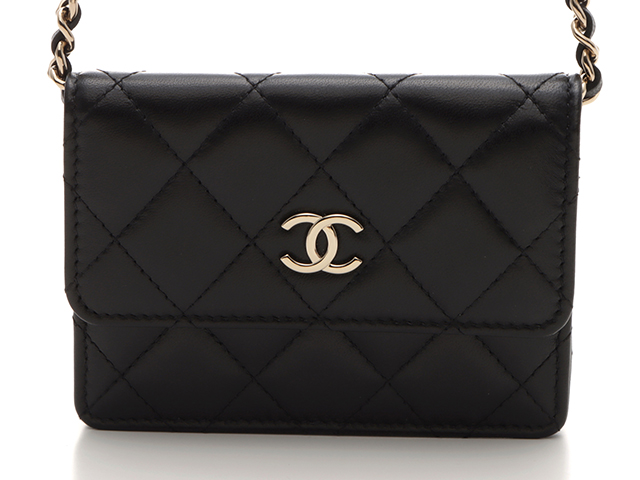 [USED/]CHANEL シャネル カードケース カメリア カードケース ラムスキン ピンク 名刺入れ 14番台 ラムスキン  tdc-001867-4d