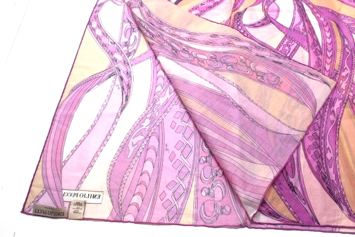 EMILIO PUCCI エミリオプッチ ストール ピンク/マルチカラー