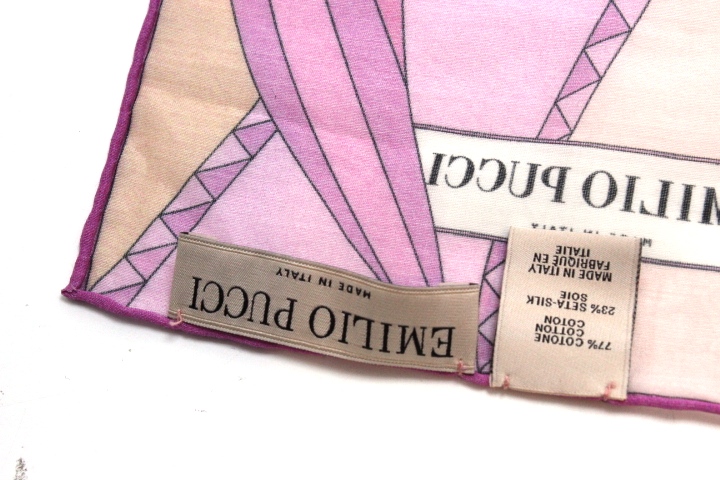 EMILIO PUCCI エミリオプッチ ストール ピンク/マルチカラー コットン