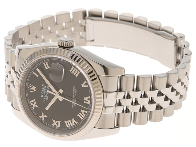 ROLEX ロレックス デイトジャスト 116234 ブラック SS/WG メンズ