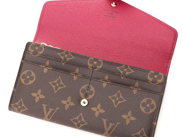 LOUIS VUITTON ポルトフォイユサラ　フューシャ　長財布 ポルトフォイユ・サラ ルイヴィトン 長財布 ポルトフォイユサラ
