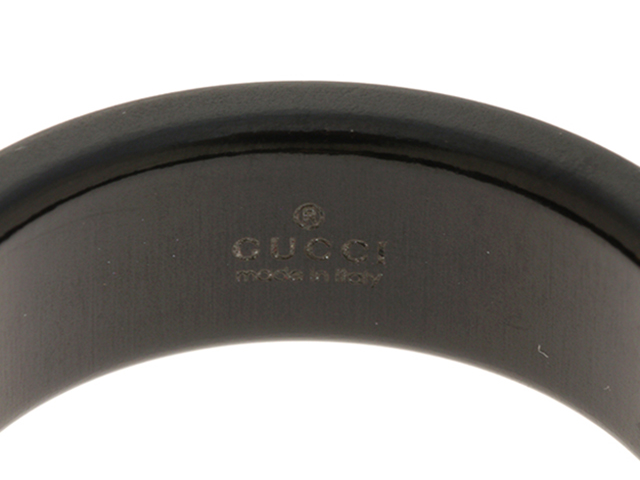GUCCI グッチ ジェムストーン付アイコンリング YG/ブラック GUCCI グッチ ジェムストーン付アイコンリング YG/ブラック