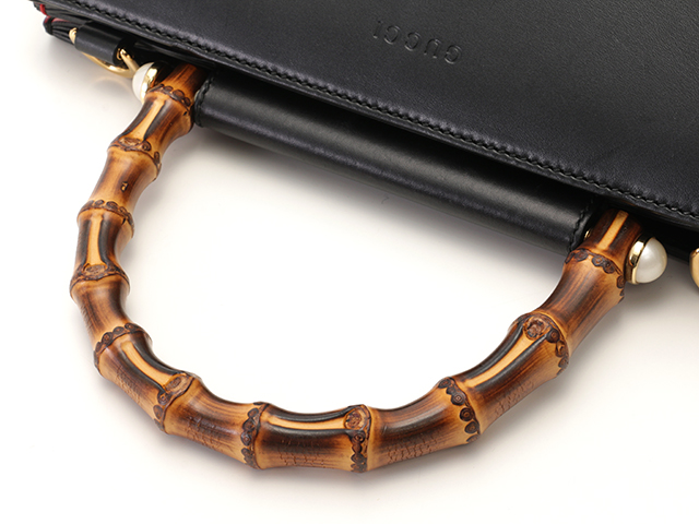 GUCCI グッチ ニムフェア バンブーハンドル2WAYバッグ ブラック GUCCI グッチ ニムフェア バンブーハンドル2WAYバッグ ブラック