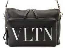 VALENTINO ヴァレンチノ VLTN ショルダーバッグ ブラック レザー 【436