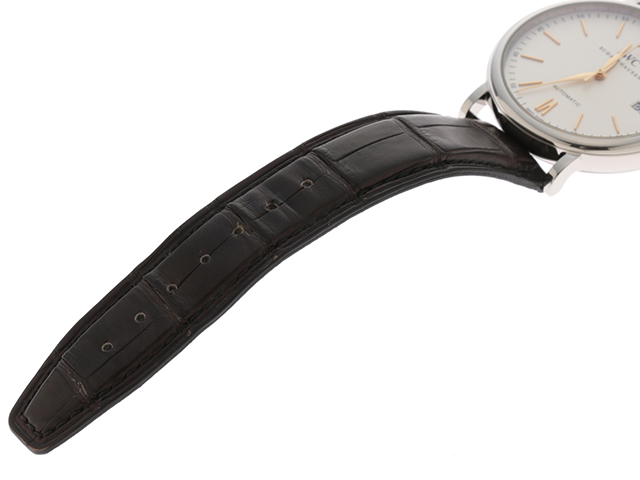 IWC ポートフィノ IW356517 シルバー文字盤 SS/革ベルト