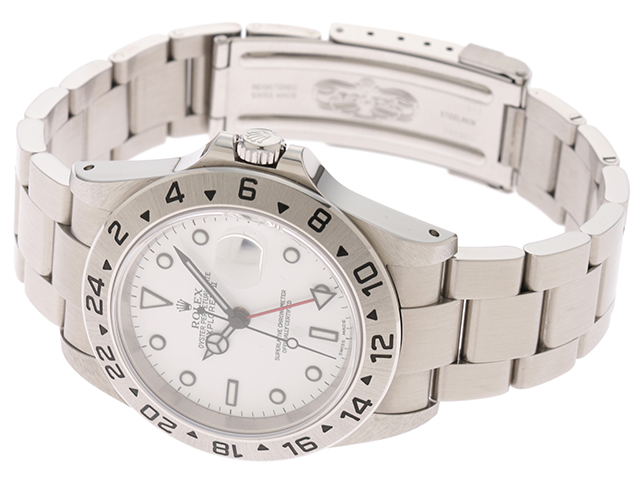 【110346】ROLEX ロレックス  16570 エクスプローラー2 ホワイトダイヤル U番 SS 自動巻き 当店オリジナルボックス 腕時計 時計 WATCH メンズ 男性 男 紳士