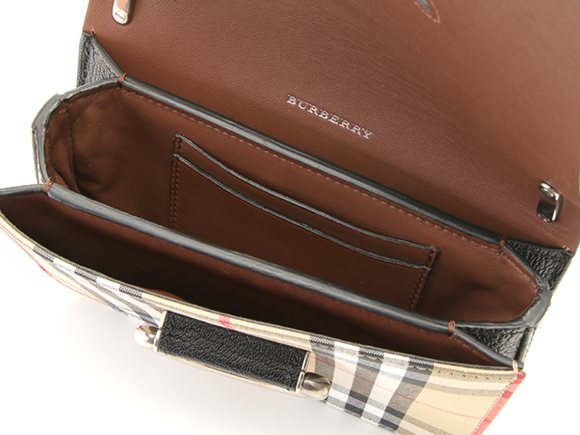 BURBERRY バーバリー ミニDリングショルダーバッグ チェック柄