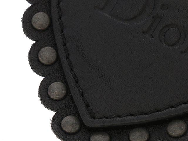 Dior ディオール ハートキーホルダー ブラック レザー 【431】 の