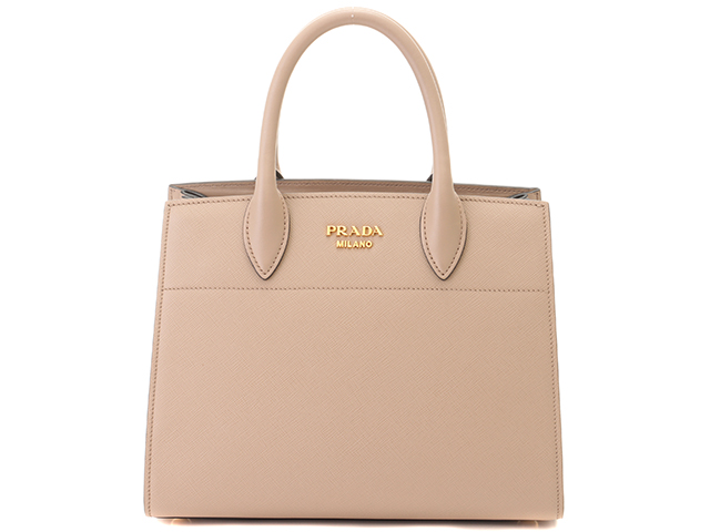 【ネット限定】 PRADA　プラダ　ビブリオテークバッグ　1BA050　サフィアーノ　ピンクベージュ　ボルドー　【888】　2143700152636　 K