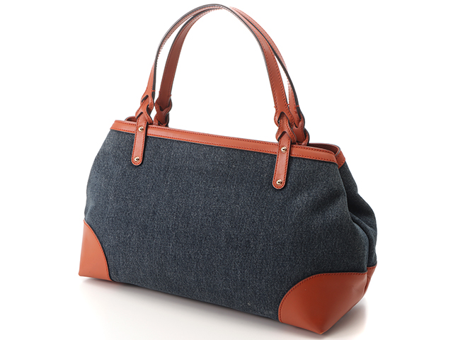 GUCCI　クラフト　トートバッグ　デニム×レザー　品番:348715 グッチ クラフト デニム×レザー トートバッグ ブルー 348715