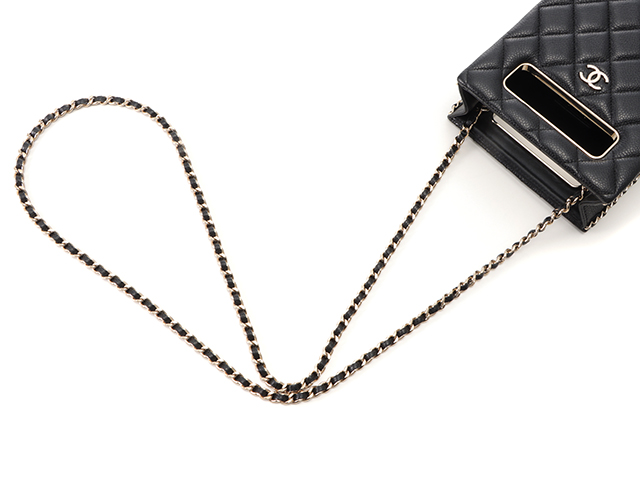 CHANEL シャネル イヴニングバッグ チェーンショルダー ブラック CHANEL シャネル イヴニングバッグ チェーンショルダー ブラック