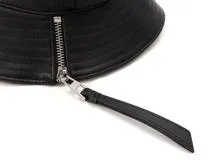 LOEWE　ロエベ　帽子　フィッシャーマンハット　サイズ 57　ブラック　レザー　ナパカーフ　参考定価 \79,200-　（2143700160136）　【432】