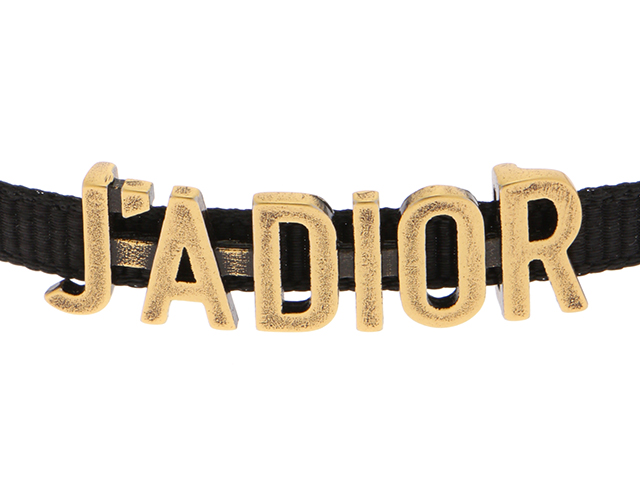Dior ディオール J'ADIORチョーカー メタル リボン ゴールド ブラック 