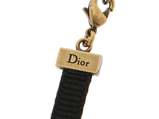 Dior ディオール J'ADIORチョーカー メタル リボン ゴールド ブラック