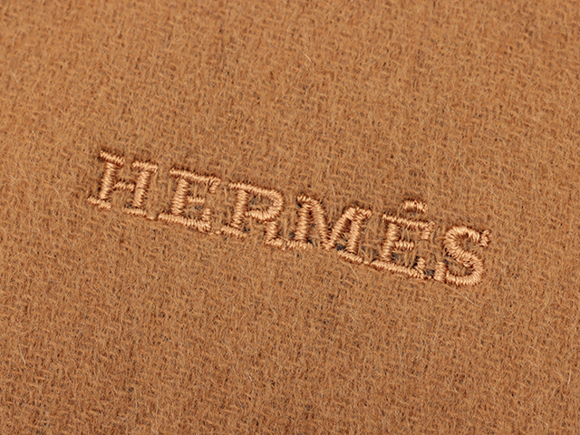 HERMES エルメス レクトヴェルソ マフラー カシミヤ キャメル/ブラック
