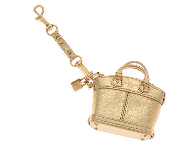 Louis Vuitton Suhali Mini Lockit Gold Color Bag Charm Keychain 