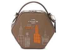 COACH　コーチ　２ＷＡＹショルダーバッグ　ベージュ　カーフ　2143700173822【208】