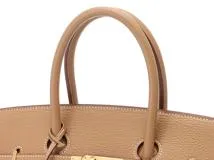 HERMES エルメス ハンドバッグ バーキン35 タバックキャメル トリヨンクレマンス ゴールド金具 □M刻印 パーソナルオーダー品 2143700175598【430】