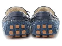 LOUIS VUITTON　ルイヴィトン　LVドライビングシューズ　メンズ7ハーフ　ブルー　デニム/ボア　2143700177936　【200】