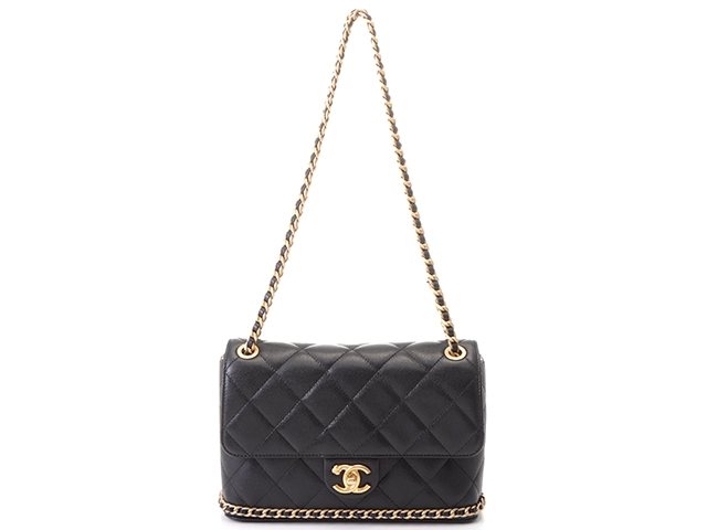 CHANEL シャネル マトラッセＷチェーンショルダー AS4431 ブラック/GP 