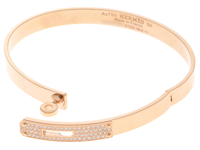 HERMES エルメス ケリー ブレスレット K18ピンクゴールド ダイヤモンド