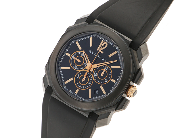 2018年正規品 BVLGARI ブルガリ 腕時計 オクト ウルトラネロ