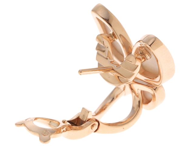 Van Cleef & Arpels　ヴァンクリーフ&アーペル　ドゥパピヨン　ピアス　K18ピンクゴールド　白蝶貝/ダイヤモンド　VCAR08FN00【430】2143700182954