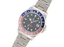 U番1999年並行品 ROLEX ロレックス 腕時計 GMTマスターI 16700 ブラック文字盤 ブルー/レッドベゼル オイスタースチール 自動巻き オンリースイス【472】SJ