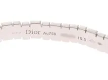 Dior ディオール ブレスレット ジェム ディオール バングル K18 ホワイトゴールド ダイヤモンド 0.21カラット 22.0g【473】