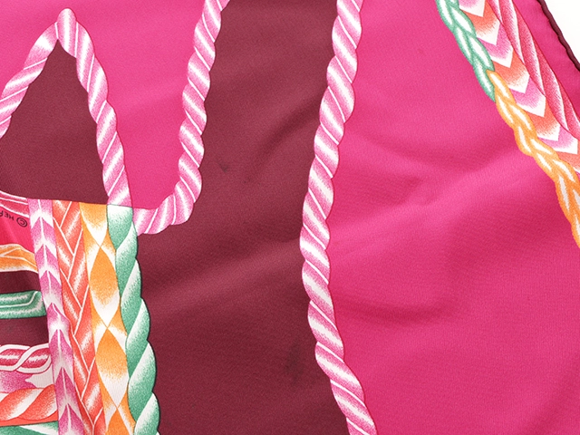 HERMS エルメス スカーフ カレ90 ROBE DU SOIR ピンク/マルチ 2143700184118 【200】