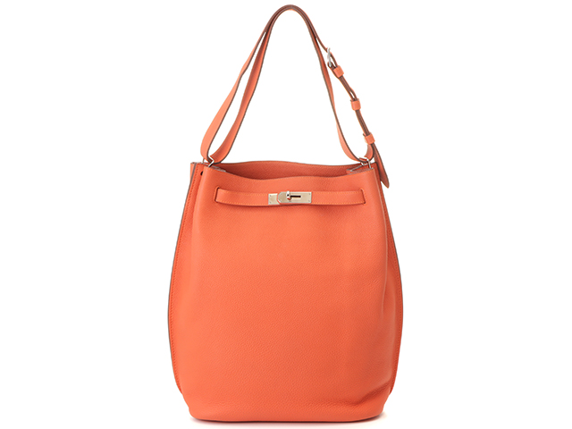 HERMES エルメス ケリーサンダル <ジジ> ベージュxオレンジ 