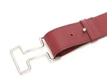 HERMES　エルメス　ナイトベルト 40mm 　レッド　SV　ボックスカーフ　□J刻印（2006年頃）【431】2143700186129