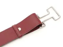 HERMES　エルメス　ナイトベルト 40mm 　レッド　SV　ボックスカーフ　□J刻印（2006年頃）【431】2143700186129