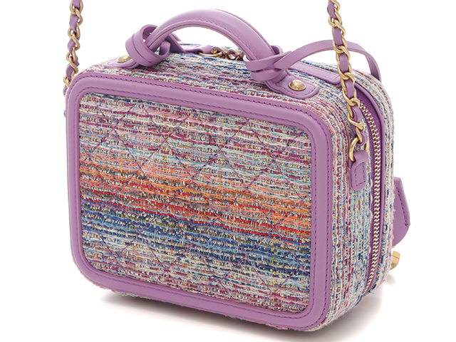 CHANEL シャネル CCフィリグリー2WAYバニティバッグ パープル CHANEL シャネル CCフィリグリー2WAYバニティバッグ パープル