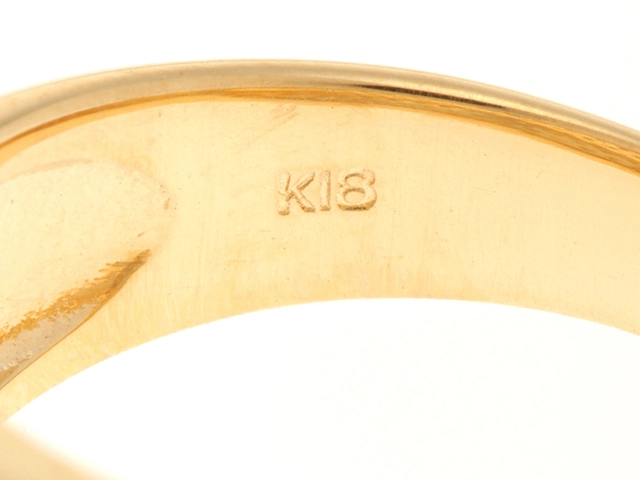 JEWELRY ノンブランド ジュエリー リング K18 イエローゴールド ダイヤモンド 0.90カラット 4.9g 5号【473】