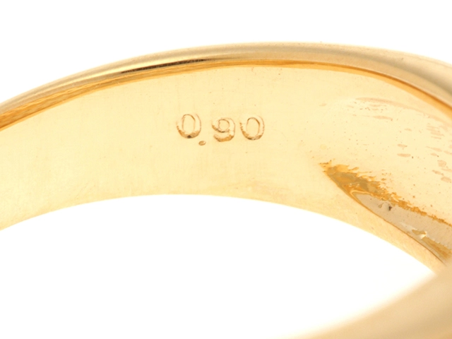 JEWELRY ノンブランド ジュエリー リング K18 イエローゴールド ダイヤモンド 0.90カラット 4.9g 5号【473】