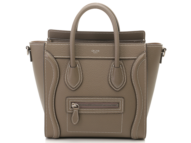 CELINE セリーヌ ラゲージ ナノ スリ ドラムドカーフ 189243DRU.09SO【430】2143700188321  の購入なら「質」の大黒屋（公式）