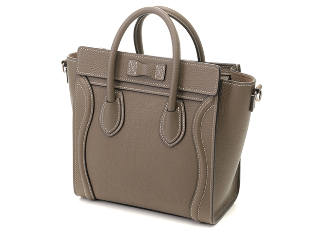 CELINE セリーヌ ラゲージ ナノ スリ ドラムドカーフ 189243DRU.09SO【430】2143700188321  の購入なら「質」の大黒屋（公式）