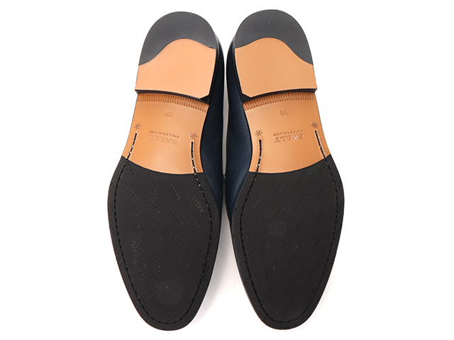【美品】BALLY ネイビー レザー ローファー 楽天市場】ネイビー レザー（ブランドバリー）（靴）の通販