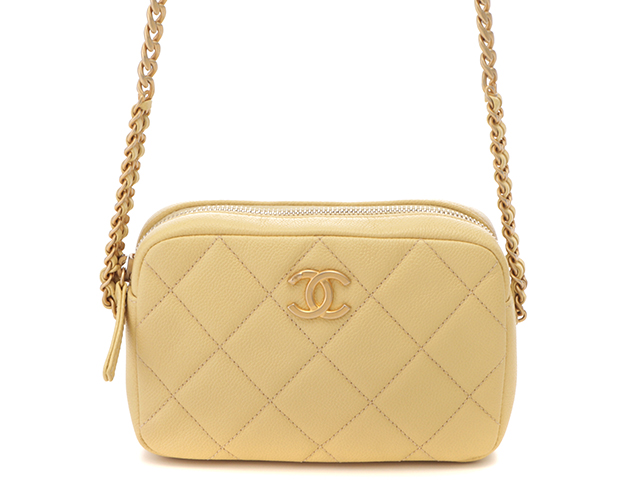 CHANEL シャネル マトラッセ チェーンショルダーバッグ イエロー