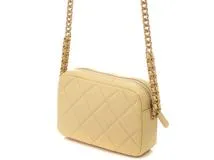 CHANEL シャネル マトラッセ チェーンショルダーバッグ イエロー