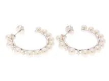 TASAKI　タサキ　ピアス　K18ホワイトゴールド　ダイヤモンド　パール　8.0g　【432】2143700192694